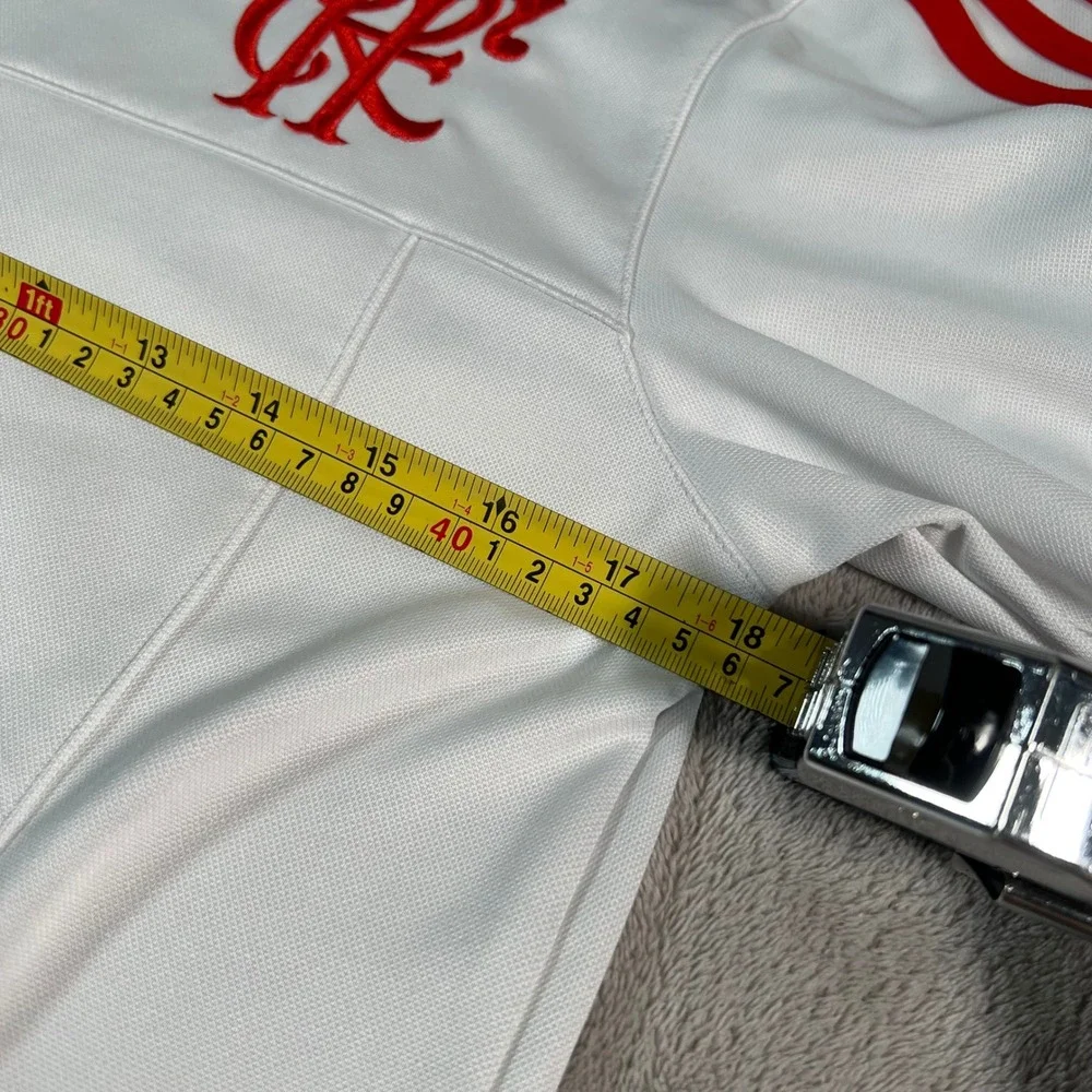 Adidas Flamengo Soccer Track Jacket Men's Small White Red CRF Full Zip Soccer